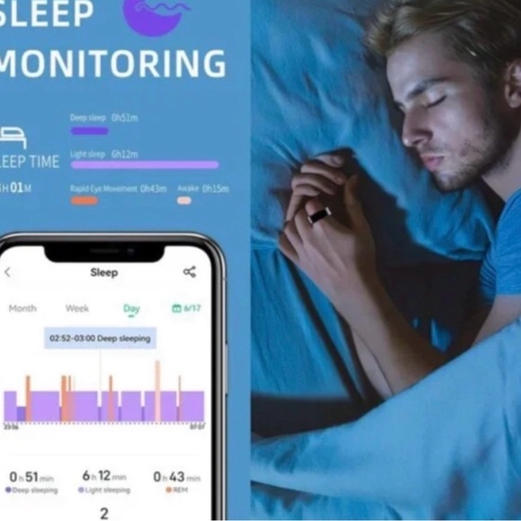 Brand New Silver Limited Edition Smart Ring Health/Sleep/Fitness Monitor - Picture 4 of 16